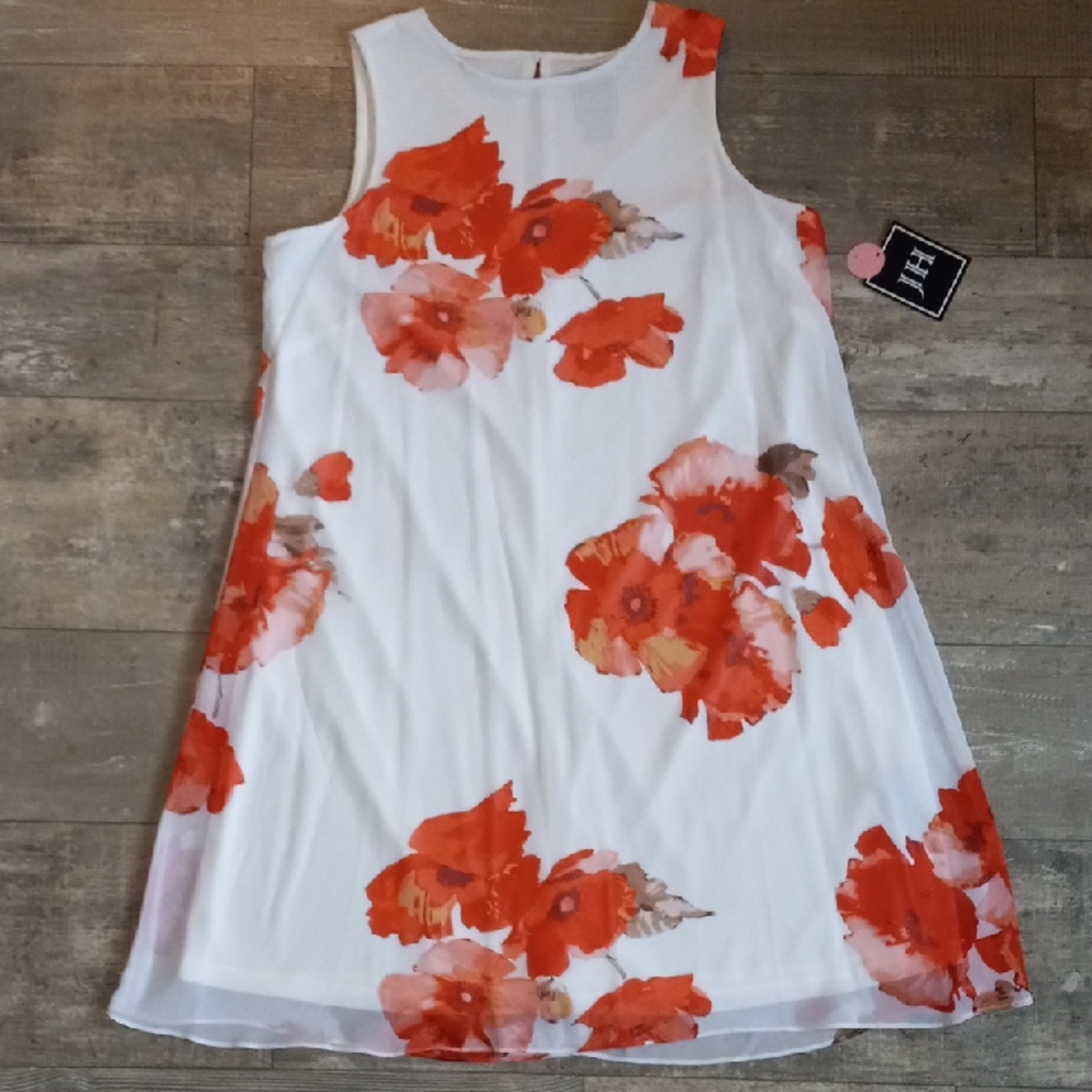New SUMMERTIME Floral Sleeveless relax fit Dress, JH, size medium